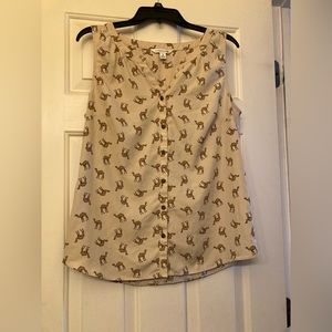 Croft & Barrow brand, size medium, cute and comfy camel shirt